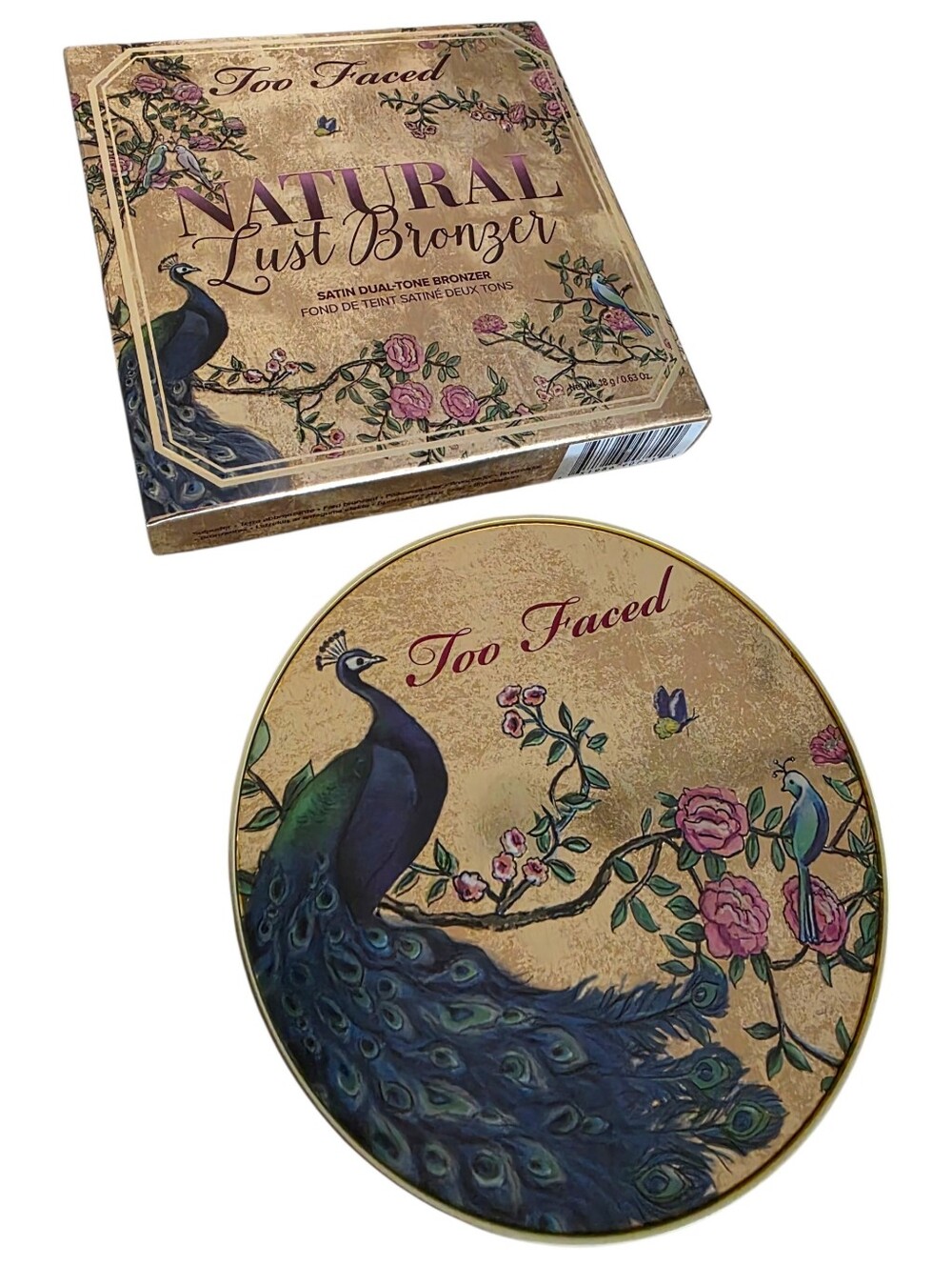 Too Faced Natural Lust Satin Bronzer Highlight Powder Compact NEW Cruelty-Free